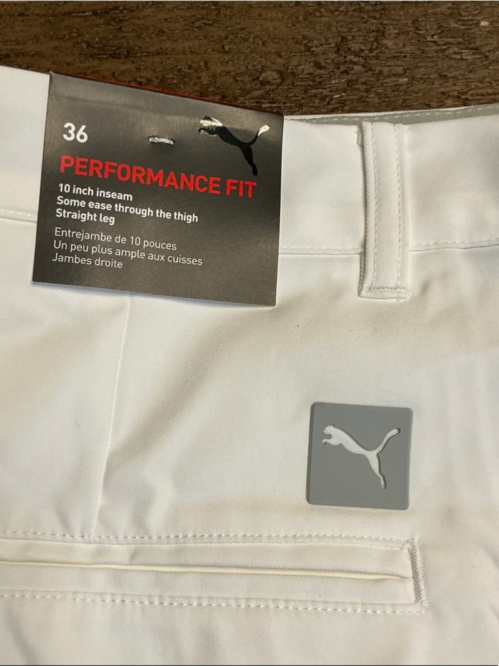 Men’s Puma White Performance Golf Shorts NEW Size 36 - Picture 2 of 4
